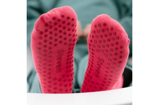 Detské protišmykové ponožky s ABS - ružové