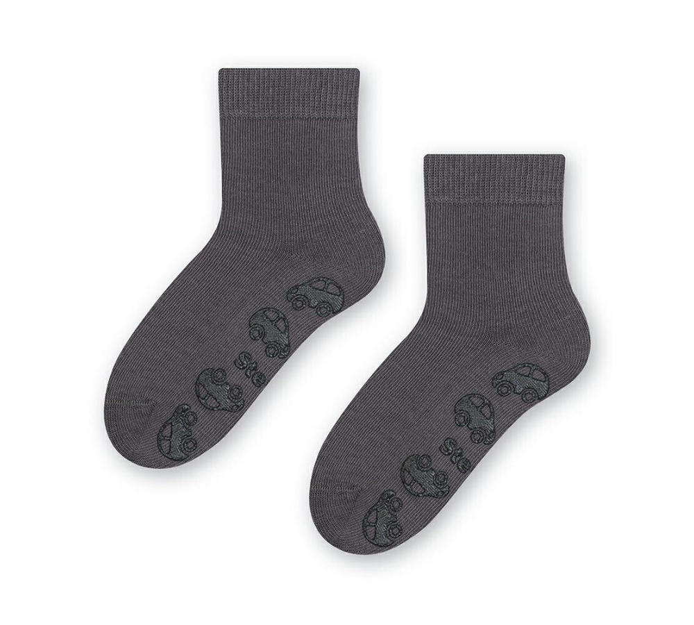 Detské protišmykové ponožky s ABS - sivé