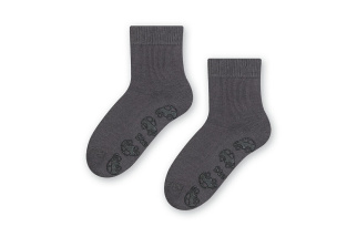 Detské protišmykové ponožky s ABS - sivé