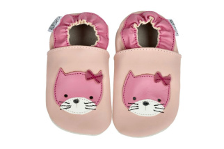 Capiki - Kožené capačky - mačička Monča