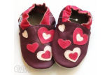 Capiki - kožené capačky - srdiečka