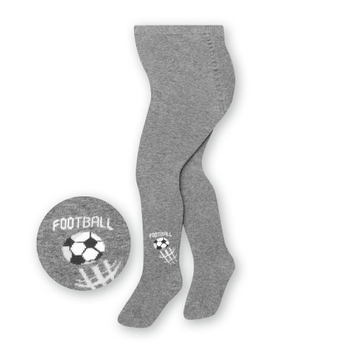Bavlnené pančuchy pre deti - sivé futbal