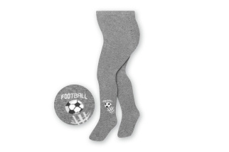 Bavlnené pančuchy pre deti - sivé futbal