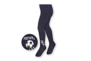 Bavlnené pančuchy pre deti - tmavomodrá futbal