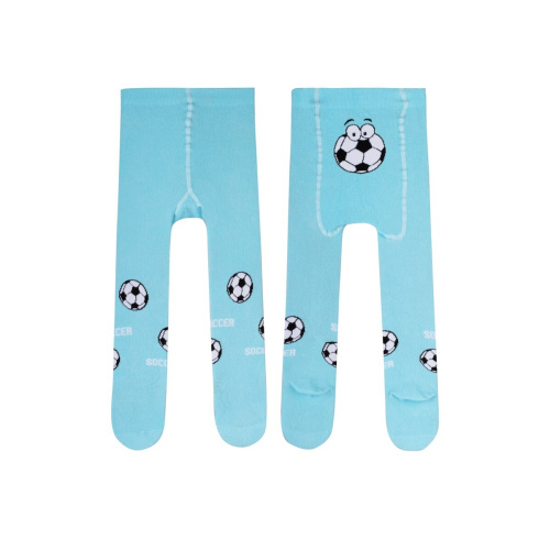 Bavlnené pančuchy pre deti - svetlomodré futbal