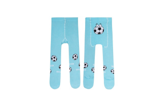Bavlnené pančuchy pre deti - svetlomodré futbal