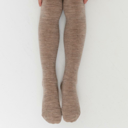 Pančuchy z merino vlny - béžové