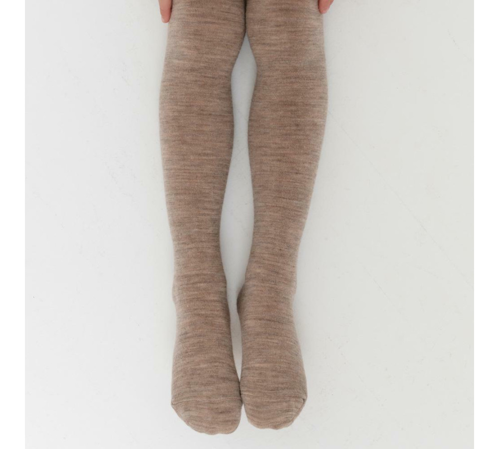 Pančuchy z merino vlny - béžové