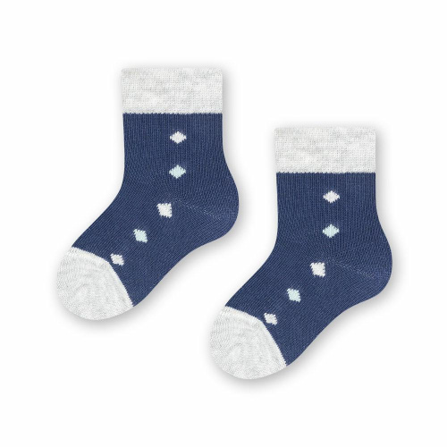 Bavlnené ponožky pre bábätká sivomodré