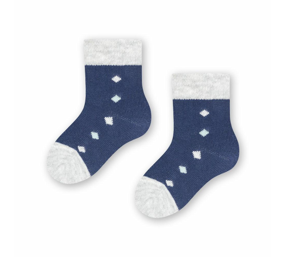 Bavlnené ponožky pre bábätká sivomodré