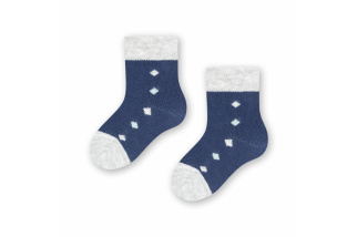 Bavlnené ponožky pre bábätká sivomodré