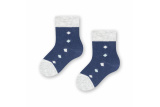 Bavlnené ponožky pre bábätká sivomodré