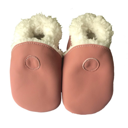 Kožené capačky Hopi Hop zateplené - ružové 