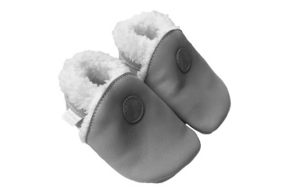 Kožené capačky Hopi Hop zateplené - šedé 