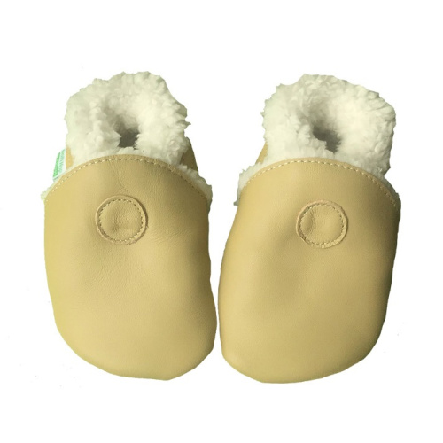 Kožené capačky Hopi Hop zateplené - camel