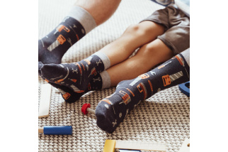 Bavlnené chlapčenské ponožky opravár - tmavomodré