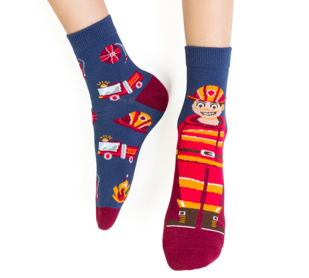 Ponožky pre hasičov - modré