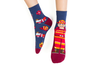 Ponožky pre hasičov - modré