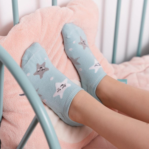 Bambusové dievčenské ponožky s hviezdičkami