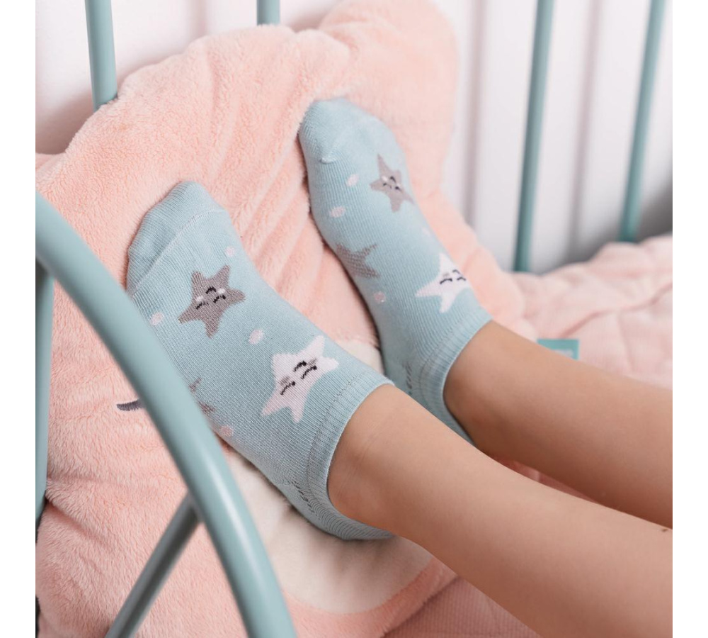 Bambusové dievčenské ponožky s hviezdičkami