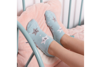 Bambusové dievčenské ponožky s hviezdičkami