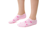 Bambusové dievčenské ponožky so srdiečkami - ružové