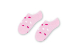 Bambusové dievčenské ponožky so srdiečkami - ružové