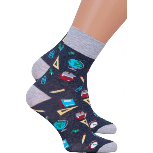 Bavlnené ponožky do školy - čierne