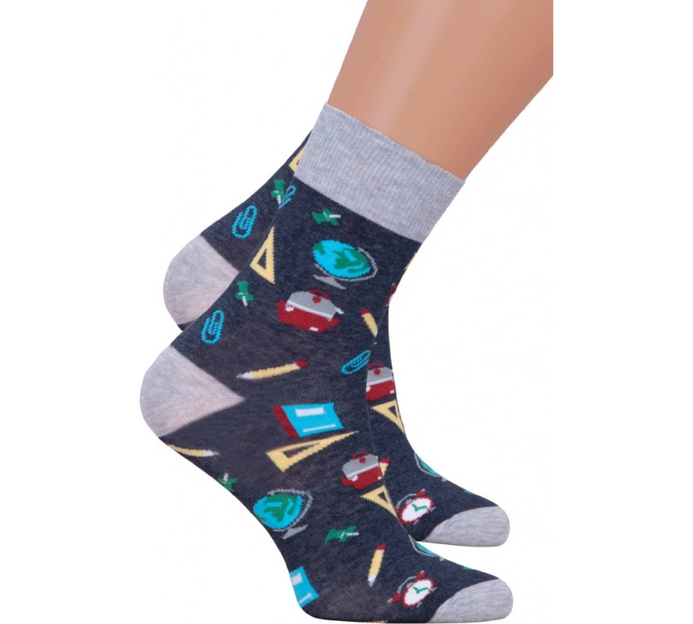 Bavlnené ponožky do školy - čierne