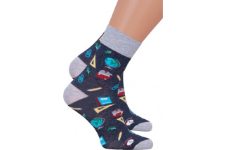 Bavlnené ponožky do školy - čierne