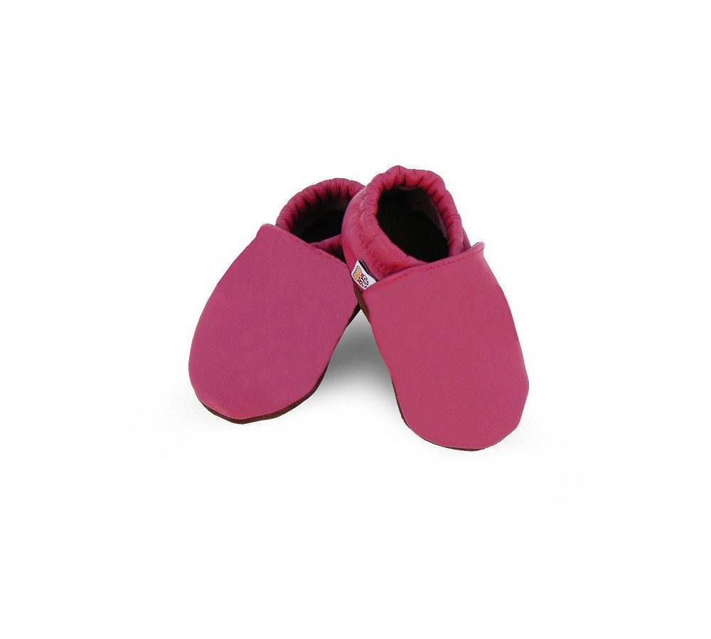 Kožené capačky Afelo - ružové - jednofarebné