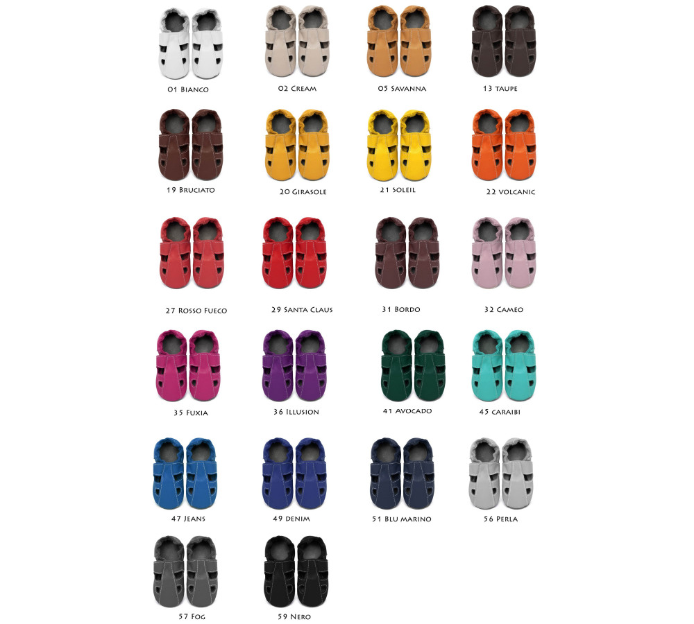 Kožené capačky Tomar - sandálky - jednofarebné 
